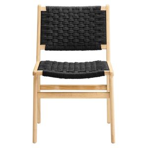 Silla de Comedor Moderna Saore de Cuerda Tejida, Madera de Teca Sólida con Acabado Natural para Uso en Interiores y Exteriores en Villas - Product Image 2
