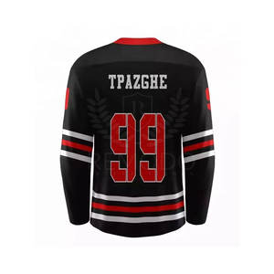 Maillot de hockey sur glace respirant, très demandé, qualité supérieure, 100 % polyester, vêtements de sport avec couleur et logo personnalisables - Product Image 2