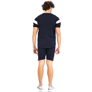 Ensemble T-shirt et short respirant en polaire 100 % polyester pour homme, service OEM, tendance 2025, logo personnalisé brodé, été, lot de 2 - Product Image 6