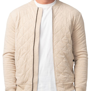 Blouson aviateur d'hiver pour hommes en toile à col montant vêtements d'extérieur décontractés légers pour tous les jours lettre mode de rue doublure douce - Product Image 1