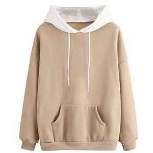 เสื้อกันหนาวผ้าย้อมสีพื้นทำจากผ้าโพลีเอสเตอร์/ ผ้าฝ้ายแบบลำลองทรงสลิมฟิตสไตล์ฮิปฮอป - Product Image 2