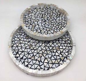 Bandeja para servir con incrustaciones de resina y fregona en forma de estrella recién llegada, nuevo diseño, vajilla hecha a mano, bandeja para servir de India STAR CRAFT INDIA - Product Image 2