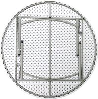 Tables pliantes de 6 pieds Table d'extérieur Table ronde pliable en HDPE location de repas en plastique Portable Camping