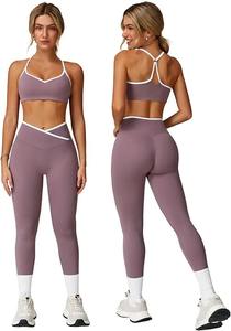 Conjunto de Yoga Transpirable Estampado para Otoño e Invierno para Mujer, Sujetador Deportivo Sin Costuras, Leggings de Spandex/Poliéster, Comodidad Urbana - Product Image 6