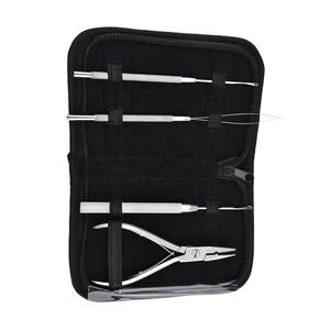 Aroosh Corporation Factory Wholesale Professional Quality Stainless Steel <b>Hair</b> <b>Extension</b> <b>Tools</b> Kit Tape Press Removal Pliers - Product Image 2
