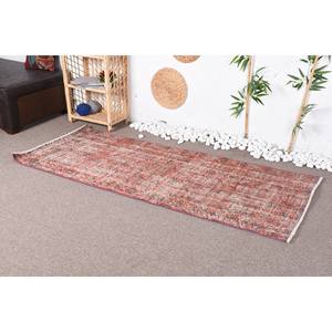 Vintage Wool Patchwork Rug <b>Red</b> <b>Red</b> Abstract Pattern 9x12 Rectangle Hallway for Entryway Living Room 10mm Thick Model Bedside Rug - Product Image 3