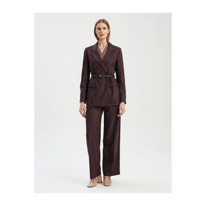 Chaqueta con Cinturón de Mezcla de Viscosa para Mujer BGN con Diseño Detallado Modelo W24J067 - Product Image 1