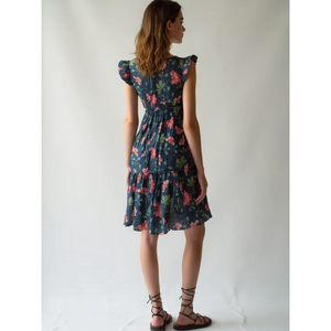 Robe midi style bohème pour femmes, en coton floral ajouré, respirante et décontractée, conçue sur mesure pour les journées de loisirs, tailles XS à 5XL - Product Image 2