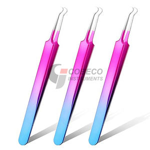 Pinces médicales en acier inoxydable angulaires, précision, stériles, droites, clinique, laboratoire, chirurgie, format pince à épiler - Product Image 2