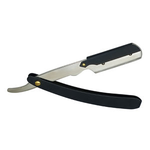 Maquinilla de afeitar de peluquero recta plegable de acero inoxidable de etiqueta privada Punta de hoja afilada de afeitado de seguridad para zurdos - Product Image 5