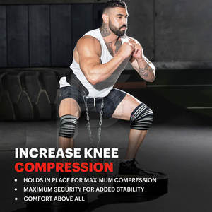 High Quality PROFIT SPORTS Custom Logo Green <b>Neoprene</b> Non-Slip Adjustable Comfortable Knee Wraps Pakistan Manufacturer's Fitness - Product Image 5