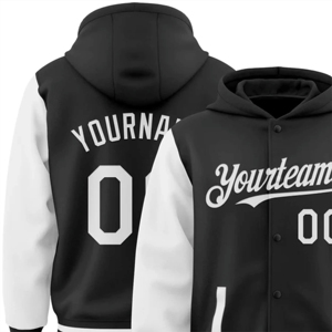 Sweat-shirt de sport de haute qualité avec broderie personnalisée, nom de l'équipe, sweat-shirt en polyester respirant, sweat-shirt sportif pour homme, noir - Product Image 3