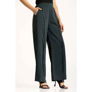 Pantalones Anchos de Otoño WM-TRC-SS24-113, Mezcla de Satén Transpirable, Cintura Alta con Decoración a Rayas, Tallas XL y XS Disponibles - Product Image 2