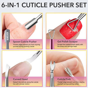 Meilleures ventes Innovamed Poussoirs à cuticules en acier inoxydable Service OEM de haute qualité Nouvelle arrivée Produit d'application des ongles - Product Image 6