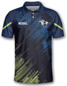 เสื้อโปโลผู้ชายสำหรับขี่ม้าเสื้อแขนสั้นเสื้อขี่ม้าระบายอากาศแห้งเร็วชุดกีฬาสำหรับฝึกซ้อมกลางแจ้งและแข่งขัน - Product Image 2