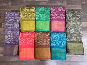 Saree ผ้าฝ้ายที่มีคุณภาพที่ดีที่สุดผ้านุ่มสไตล์ทันสมัยพิมพ์ Saree กับเสื้อน้ำหนักงานแต่งงานปาร์ตี้และ Diwali ที่เหมาะสม - Product Image 6