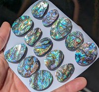 Cabochon en nacre naturelle de qualité supérieure, pierre précieuse en vrac aux couleurs arc-en-ciel irisées, effet de jeu de couleurs, pour la création de bijoux, 5 mm