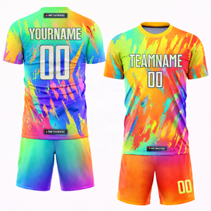 Tenue de football respirante à séchage rapide, version joueur, kit d'équipe court, extensible dans 4 directions, personnalisable avec nom et numéro, uniforme de football OEM, vente en gros, 100 % polyester - Product Image 6