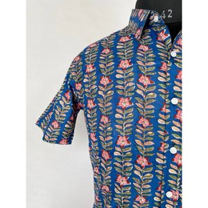 Camisa de Hombre de Algodón Puro, Ropa de Playa Informal y Fresca con Estampado Artesanal, Regalo Cómodo para Papá - Product Image 3