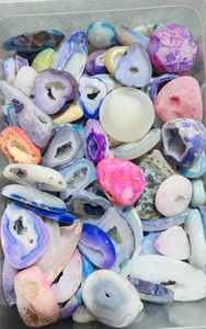 Venta al por mayor directa de alta calidad ágata natural Druzy corte tono forma mixta piedra cortada pulida piedras preciosas transparentes piedras preciosas sueltas, - Product Image 2