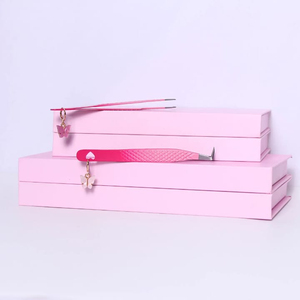 Pince à épiler professionnelle à pointe de fibre en or rose nu pour l'extension de cils nouveauté matériel en acier inoxydable - Product Image 5