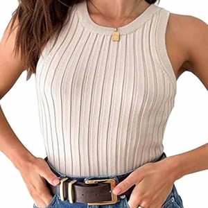 Hauts courts en coton blanc Vêtements de yoga et fitness décontractés Plain Gym Workout Débardeur personnalisé pour femmes fabriqué par Dressports - Product Image 1