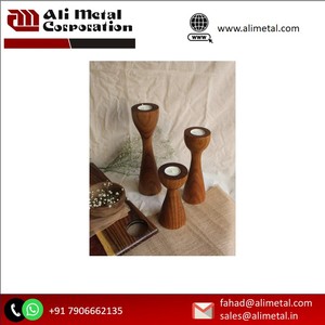 Bougeoirs en bois conçus sur mesure pour la maison Restaurant Hôtel pour la décoration de Noël Disponible avec emballage personnalisé - Product Image 5