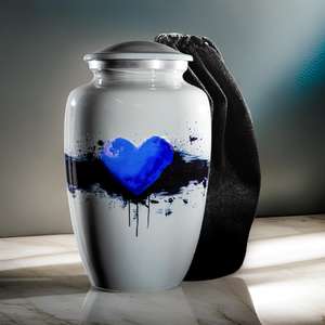 Nouvelles urnes de crémation pour adultes pour les cendres avec couvercle sécurisé Urnes funéraires en métal en aluminium fabriquées à la main pour les cendres de souvenir Prix de gros - Product Image 2