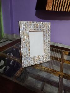 Cadre photo personnalisable en nacre vintage de différentes tailles 4x6 5x7 6x8 en métal et bambou - Product Image 6