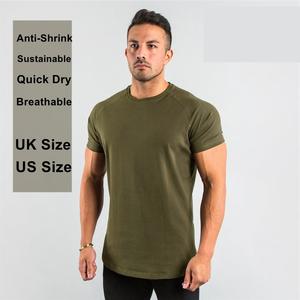 T-shirts personnalisés en gros 100 % coton pour hommes, col rond, manches courtes, coupe classique, respirants, séchage rapide, pour la gym - Product Image 5
