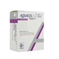 Pansement en mousse Aquacel Ag Silver, adhésif, stérile, absorbant, sans latex, certifié CE, classe II, pour soins des plaies, 5x5cm / 10x10cm