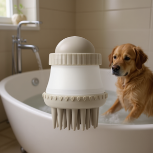 Handheld Dog Bath Brush for Convenient <b>Pet</b> <b>Cleaning</b> & <b>Bathing</b> - Product Image 3