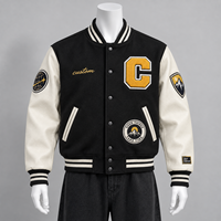 Veste universitaire vintage personnalisée avec patchs en chenille et lettres appliquées, style streetwear, veste de baseball pour hommes, fabricant OEM ODM de vestes universitaires