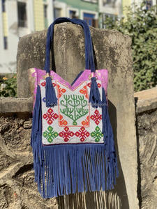 Sac à main à franges en cuir suédé de style bohème pour femmes - Product Image 4