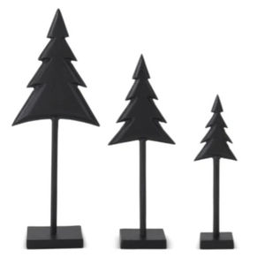 Wholesale Modern Black Metal <b>Christmas</b> <b>Tree</b> Sculpture Tabletop Decoration Set of 3 for Home <b>Christmas</b> Decor In Factory Price - Product Image 1