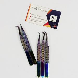 Pinzas para pestañas de 10mm de acero inoxidable japonés ultrafinas duraderas de precisión profesional, pestañas de Plasma multichapadas multiforma - Product Image 5