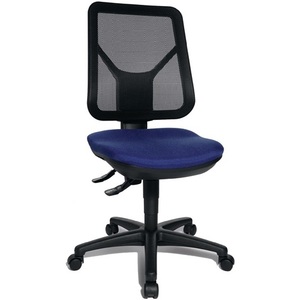 Topstar Office Swivel Chair with Lumbar Support 430-510mm 110kg Load Capacity Blue No Armrests - Product Image 1