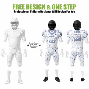 OEM American Football Uniforms Kit High Quality Custom Logo Printed Team <b>Practice</b> Jersey <b>Padded</b> Shorts Breathable - Product Image 2