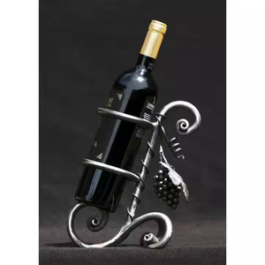 Classic Metal <b>Wine</b> Bottle Display <b>Stand</b> in High Demand Black Powder Coated Finished to Get by decor impex - Product Image 2