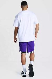 T-shirt et short pour homme, ensemble 2 pièces, uni, surdimensionné, 100% coton, vente en gros - Product Image 2