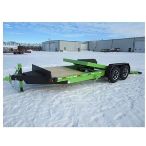 Remorque inclinable à gravité partielle de qualité supérieure avec une partie fixe de 4 pieds en bois traité et des essieux à torsion de 7000 lb - Product Image 2