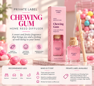 Private Label Chewing Gum <b>Reed</b> <b>Diffuser</b> 45ml | Sweet & Fruity Home Fragrance | OEM Manufacturer Spain - Product Image 3