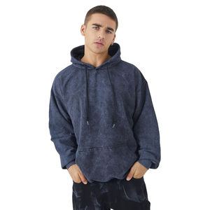 High Quality Vintage Oversized Acid Wash Pullover <b>Hoodie</b> <b>Men</b> Custom Blank Size French Fleece Fabric Streetwear Thermal <b>Hoodie</b> - Product Image 1