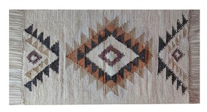 Alfombra de tejido plano de Yute natural, alfombrilla tejida a mano ecológica para decoración rústica y vida sostenible - Product Image 5