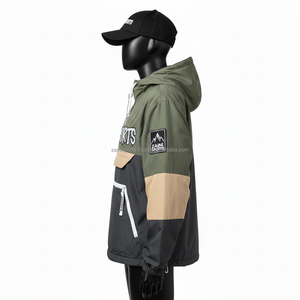 Veste coupe-vent en nylon et polyester de qualité supérieure pour femmes, 120 GSM, panneaux bicolores, doublure douce, logo brodé personnalisé, veste pour femmes - Product Image 3