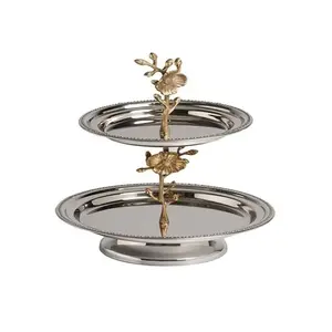 Latest Unique Luxury Style Cake Stand Premium Design Cake Stand Elegant for Hotel Parties Table Top Decor Serving Usage - Product Image 4