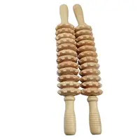 Rouleau de bâton de Massage en bois pour le Drainage lymphatique Anti-Cellulite rouleau de Massage de thérapie en bois pour les tissus profonds musculaires
