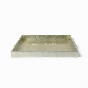 Plateau en laque fait à la main avec feuille d'argent pour servir de la nourriture, décoration de table et utilisation intérieure à domicile en provenance du Vietnam - Product Image 3