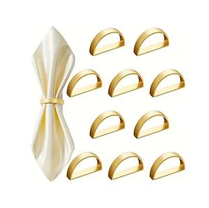 Anneaux de serviette en métal élégants faits à la main pour les tables de luxe, les mariages, les occasions festives, les hôtels et la décoration moderne de la maison - Product Image 1