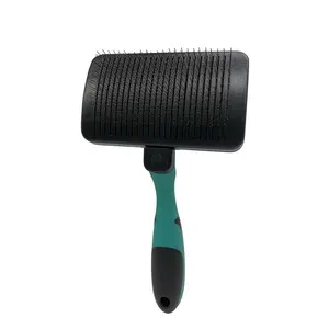 Sustainable Stainless Steel Self-Cleaning Hair Brush PET <b>Grooming</b> <b>Tools</b> with PP and TPR Materials OEM Product - Product Image 2
